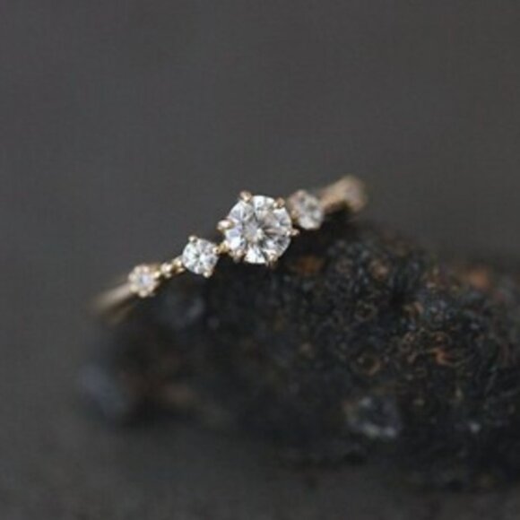 Dainty Moissanite Ring 14k - Picture 1 of 1